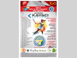 ÖDÜLLÜ METİK 29 EKİM CUMHURİYET TENİS TURNUVASI BAŞLIYOR.