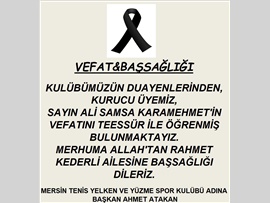 VEFAT & BAŞSAĞLIĞI